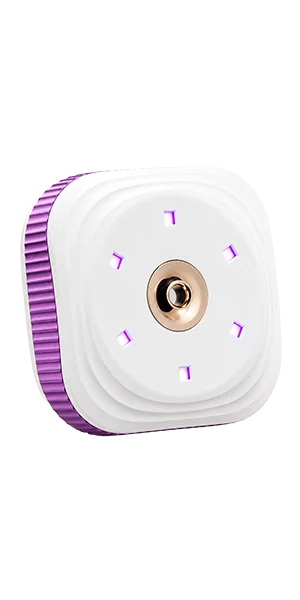 Front view of the compact Lidvio under-lid device